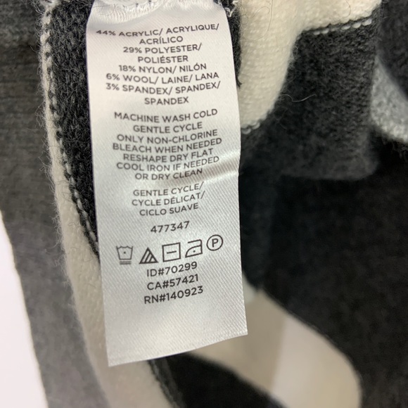 Loft Gray Stripe Open Cardigan Sweater Size XL NWT - Picture 7 of 9